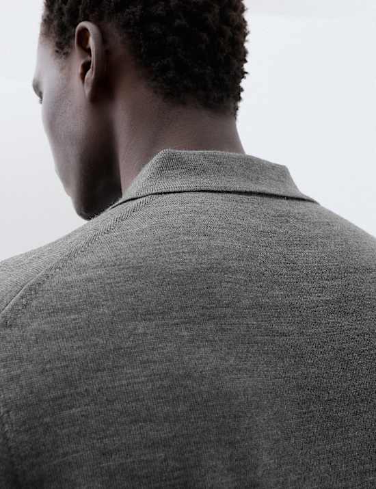 Pure Extra Fine Merino Wool Polo Shirt