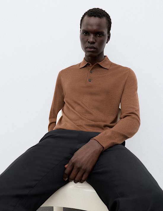 Polo 100 % laine de m&eacute;rinos extra-fine