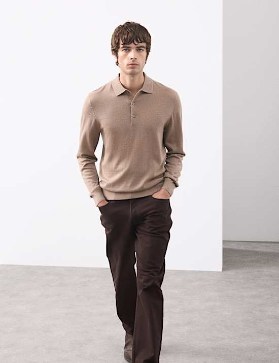 Pure Extra Fine Merino Wool Polo Shirt