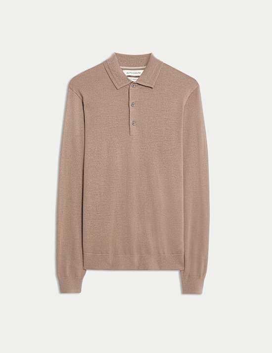 Pure Extra Fine Merino Wool Polo Shirt
