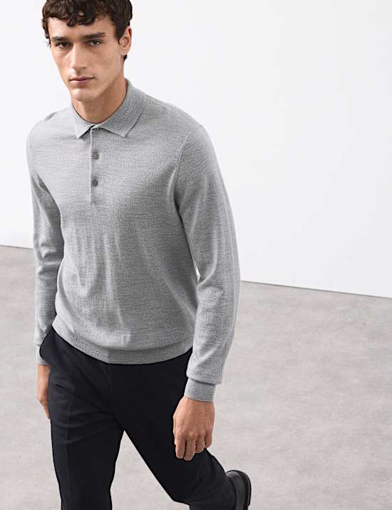 Pure Extra Fine Merino Wool Polo Shirt