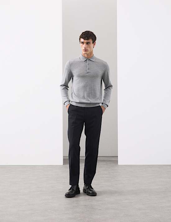 Pure Extra Fine Merino Wool Polo Shirt