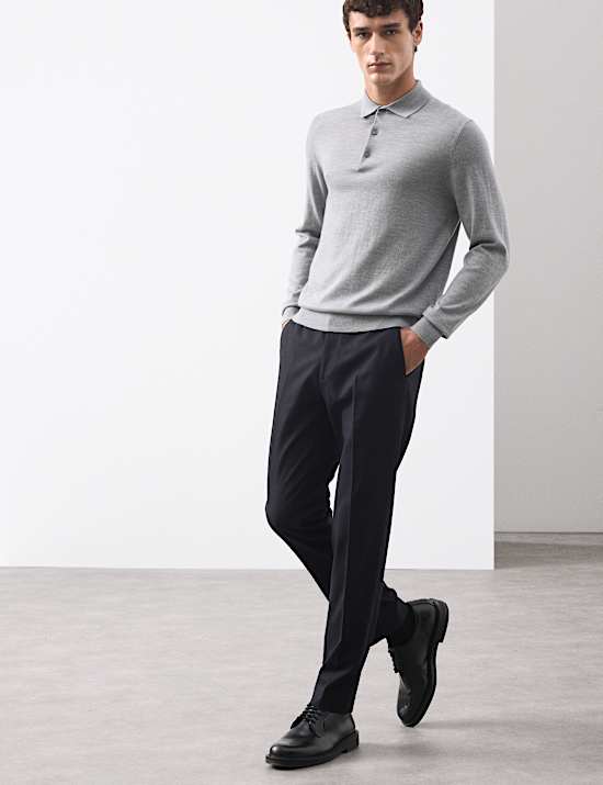Pure Extra Fine Merino Wool Polo Shirt