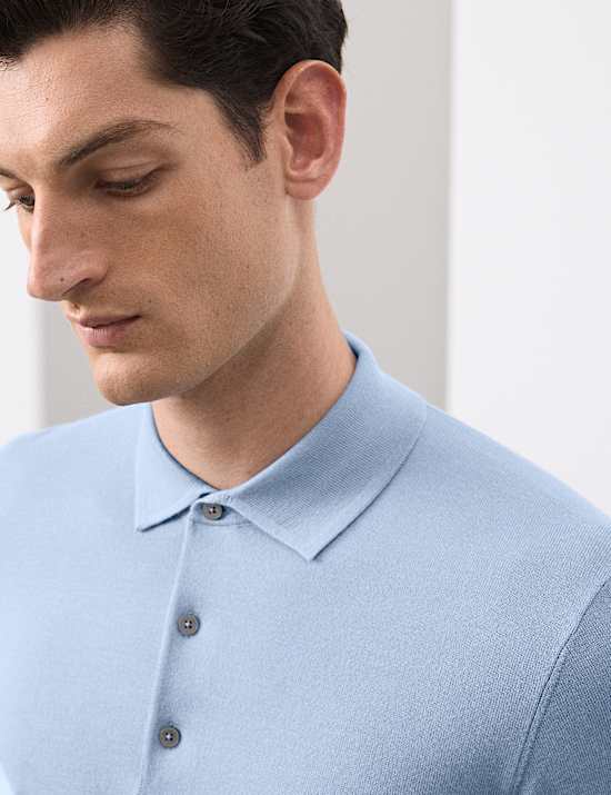 Pure Extra Fine Merino Wool Polo Shirt