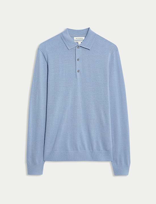 Pure Extra Fine Merino Wool Polo Shirt