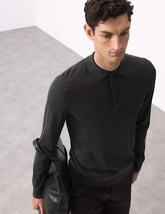 Polo 100 % laine de mérinos extra-fine