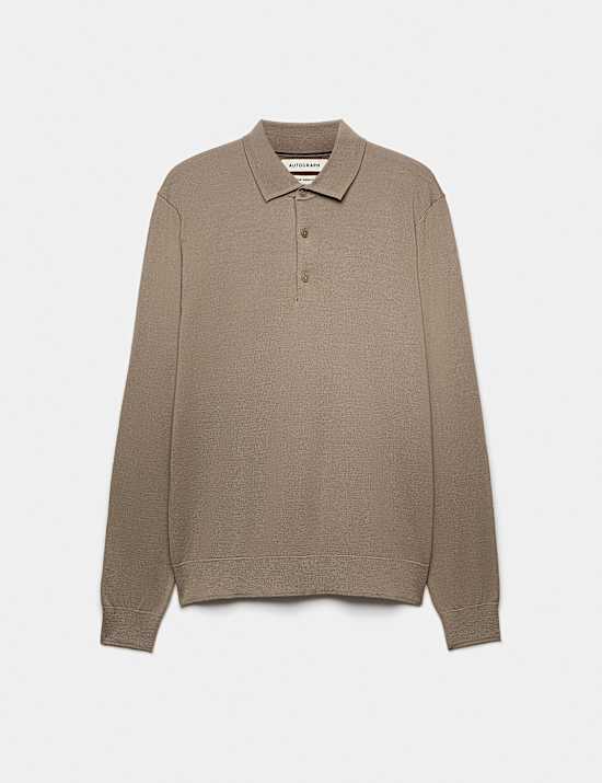 Pure Extra Fine Merino Wool Polo Shirt