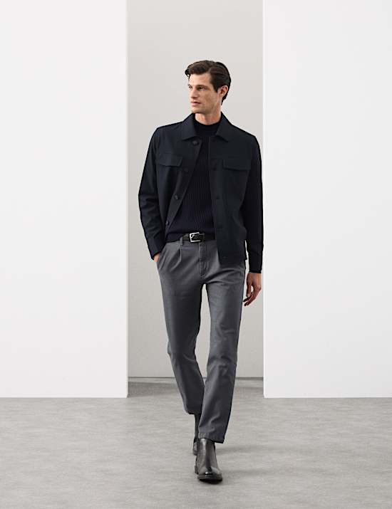 Pull c&ocirc;tel&eacute; en laine m&eacute;rinos m&eacute;lang&eacute;e &agrave; col rond