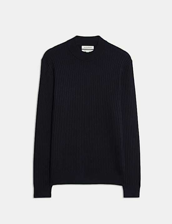 Pull c&ocirc;tel&eacute; en laine m&eacute;rinos m&eacute;lang&eacute;e &agrave; col rond