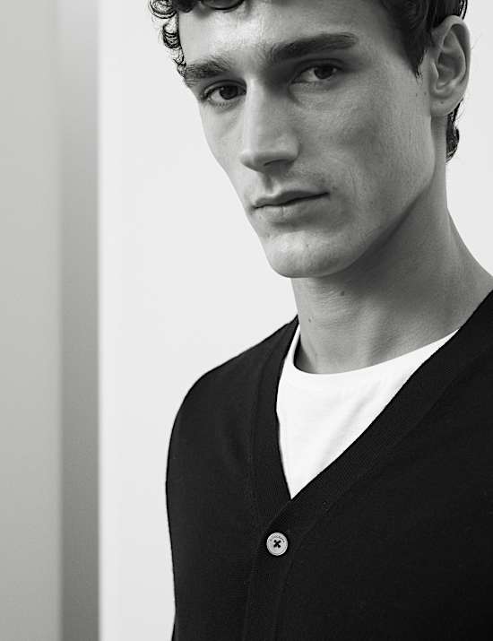 Pure Extra Fine Merino Wool Cardigan