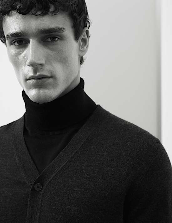 Pure Extra Fine Merino Wool Cardigan