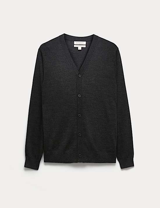 Pure Extra Fine Merino Wool Cardigan