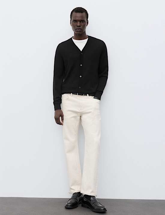 Pure Extra Fine Merino Wool Cardigan