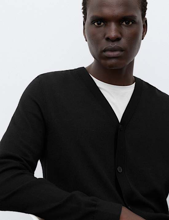 Pure Extra Fine Merino Wool Cardigan