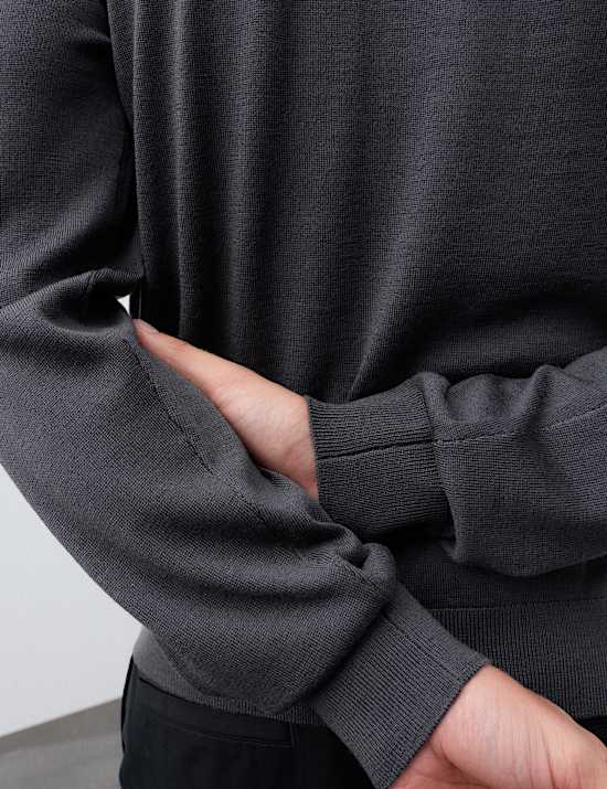 Pure Extra Fine Merino Wool Roll Neck Jumper