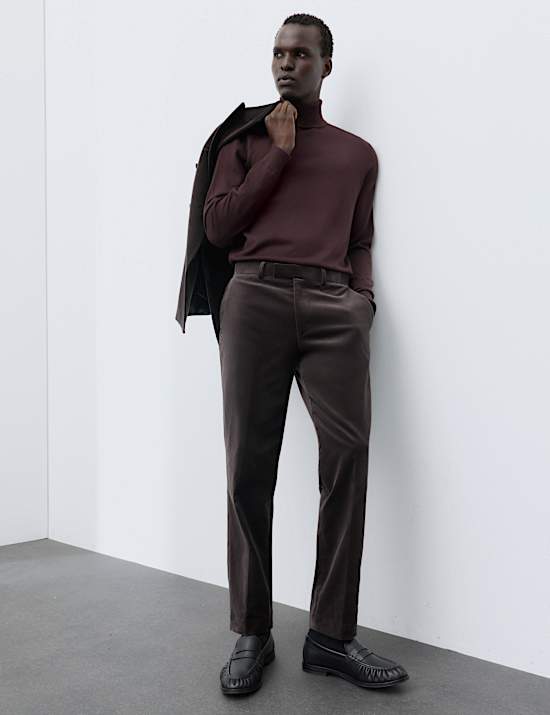 Pure Extra Fine Merino Wool Roll Neck Jumper