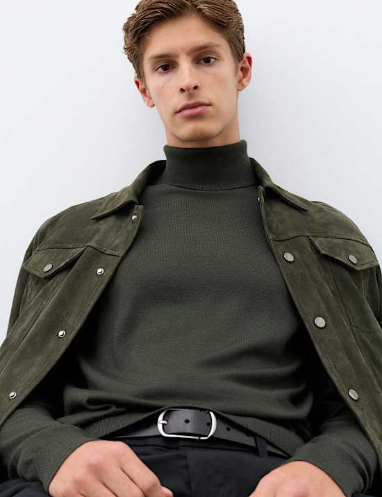 Pure Extra Fine Merino Wool Roll Neck Jumper
