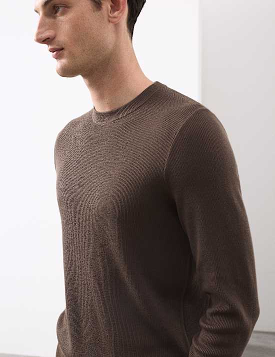 Pull Performance en laine mérinos mélangée côtelée