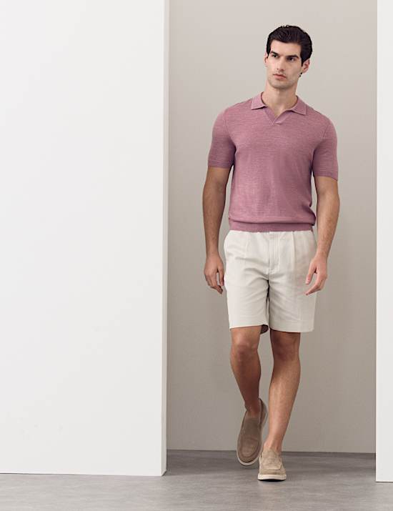 Polo en maille pure laine m&eacute;rinos extra-fine