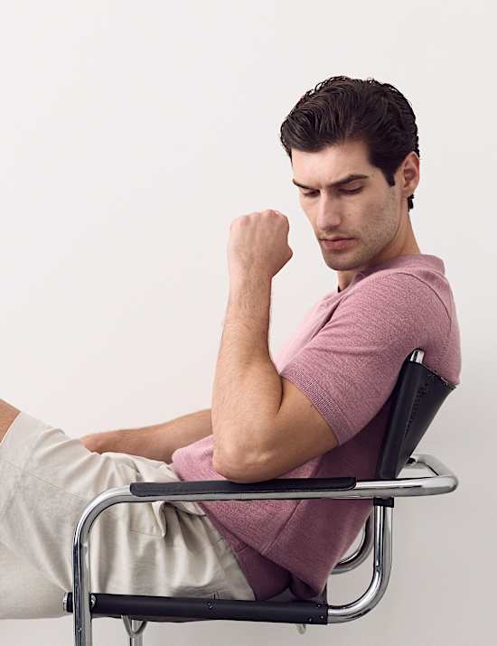 Polo en maille pure laine m&eacute;rinos extra-fine