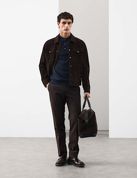 Pure Extra Fine Merino Wool Knitted Polo Shirt