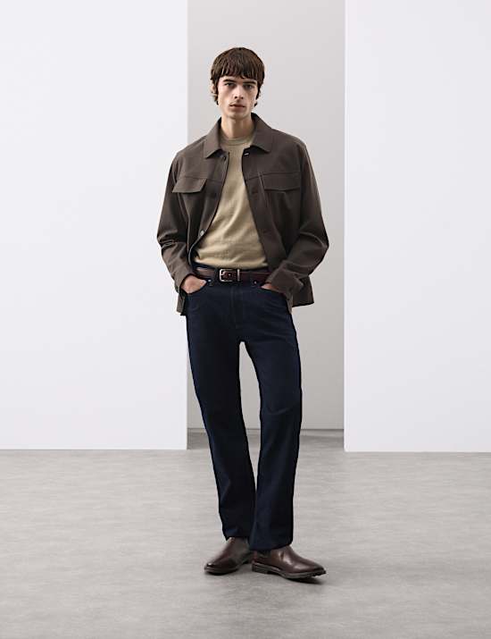 Pure Extra Fine Merino Wool Crew Neck T-Shirt