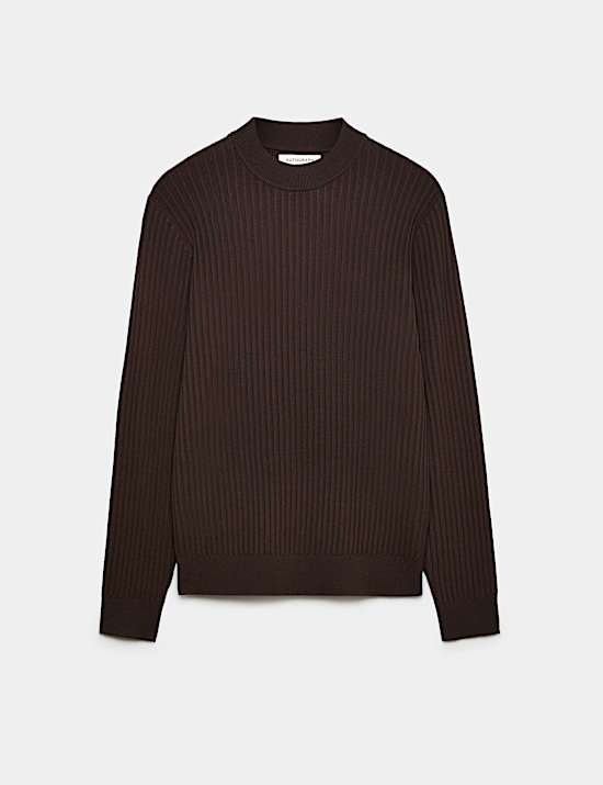 Ribbed High Neck Jumper
