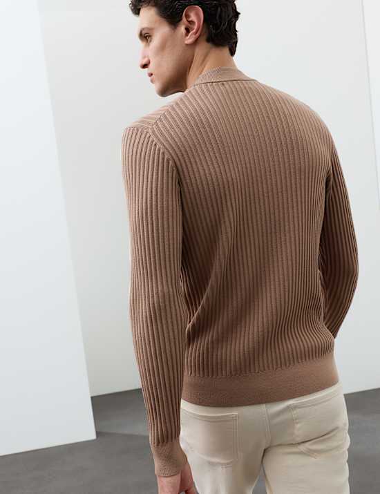 Ribbed High Neck Jumper