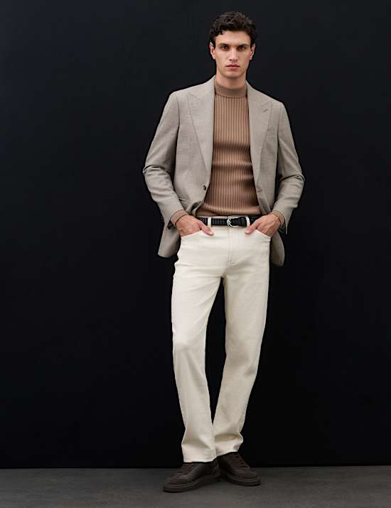 Ribbed High Neck Jumper