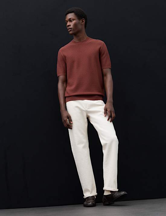 Textured Knitted T-Shirt