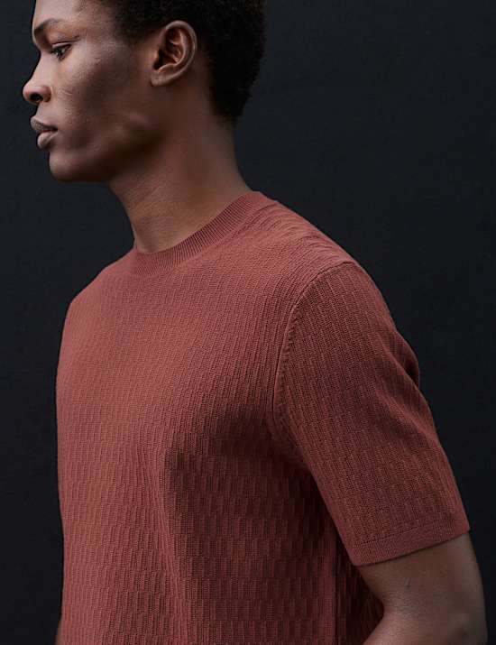 Textured Knitted T-Shirt