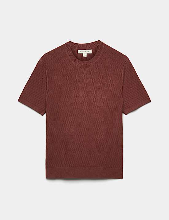 Textured Knitted T-Shirt
