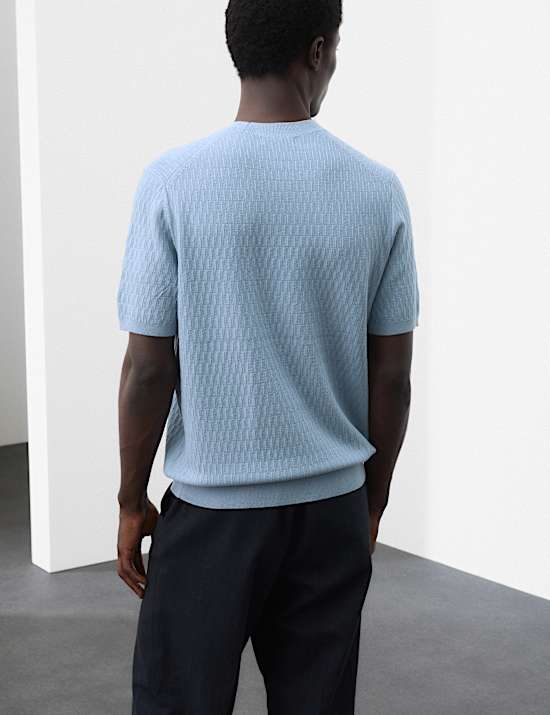 Textured Knitted T-Shirt