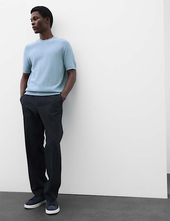 Textured Knitted T-Shirt