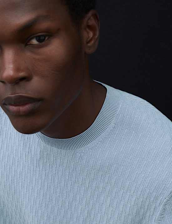 Textured Knitted T-Shirt
