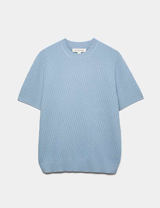 Textured Knitted T-Shirt