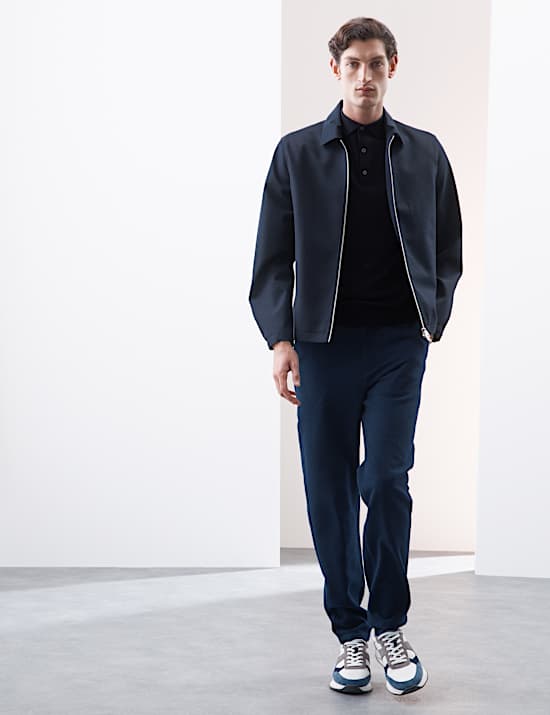 Polo en maille pure laine m&eacute;rinos extra-fine