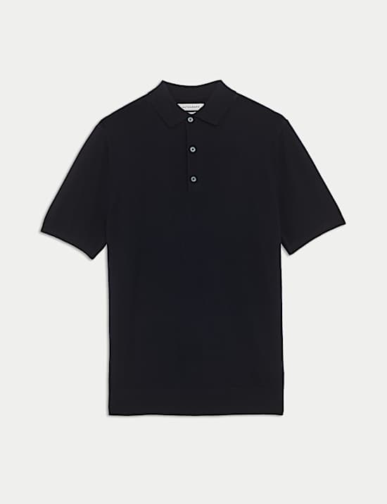 Polo en maille pure laine m&eacute;rinos extra-fine