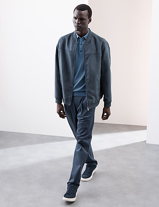 Polo de punto 100 % lana merino extrafina