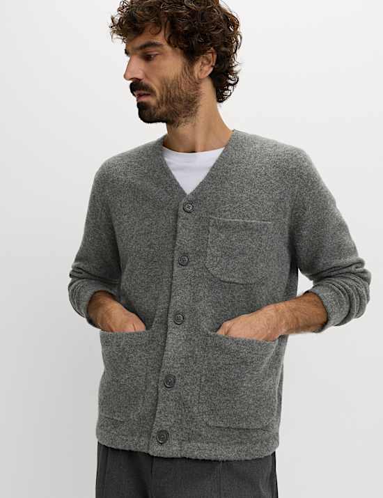 Cardigan en laine pratique avec poches