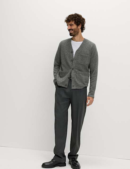 Cardigan en laine pratique avec poches