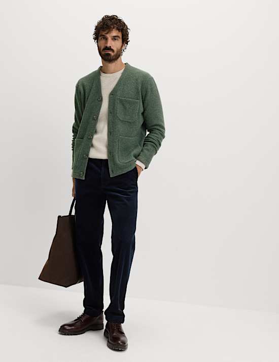 Wollstrick-Cardigan mit Utility-Tasche