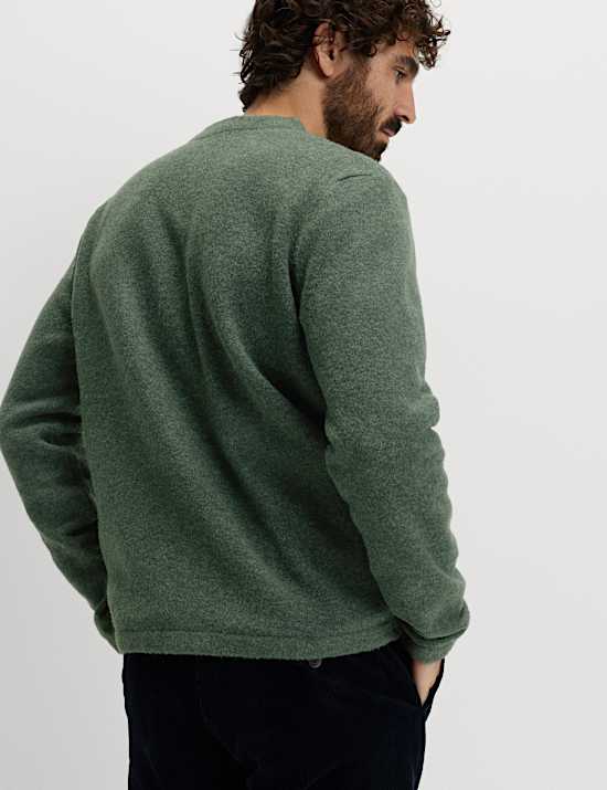 Wollstrick-Cardigan mit Utility-Tasche