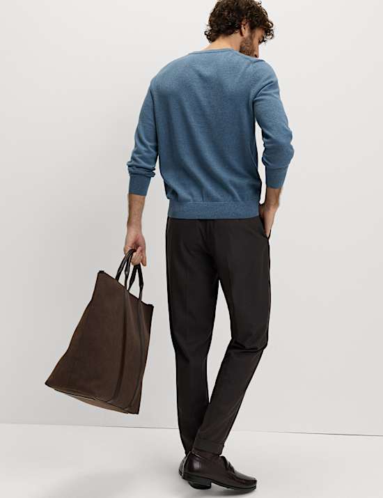 Pure Cotton V-Neck Jumper