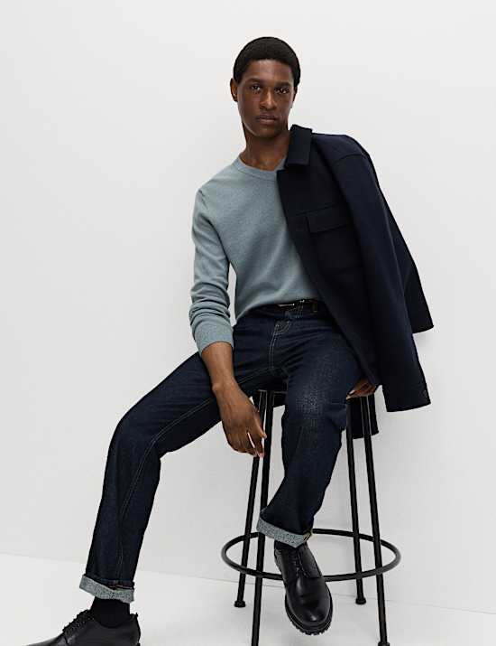 Trui van puur katoen met V-hals