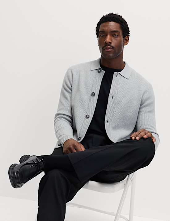 Cotton Blend Knitted Jacket