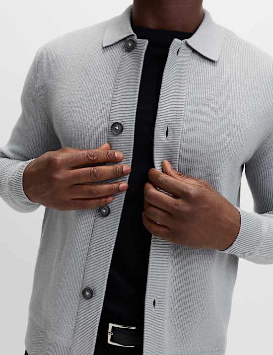 Cotton Blend Knitted Jacket