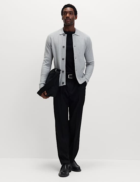 Cotton Blend Knitted Jacket