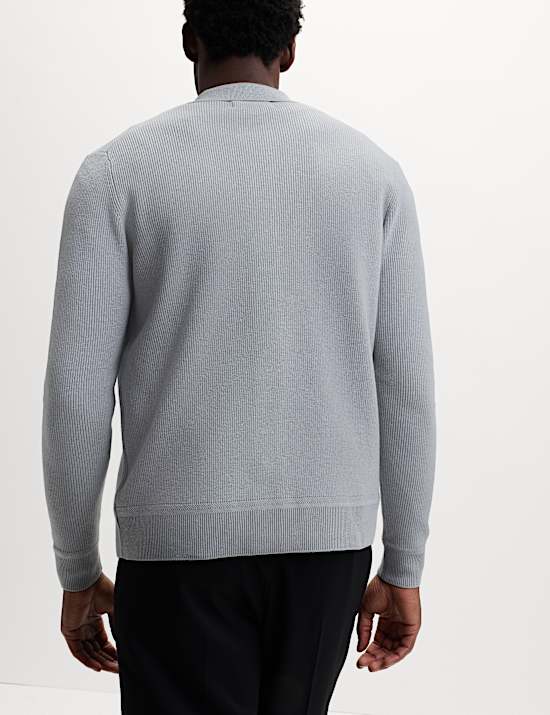 Cotton Blend Knitted Jacket