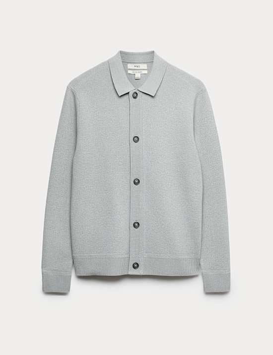 Cotton Blend Knitted Jacket